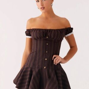 Peppermayo Jumana Off Shoulder Mini Dress